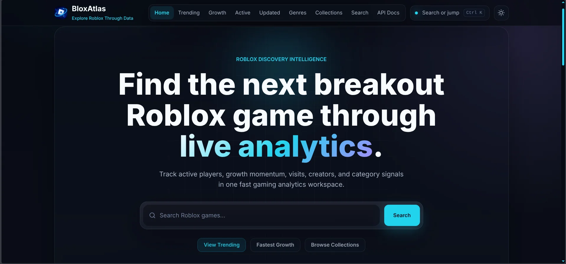 BloxAtlas data explorer